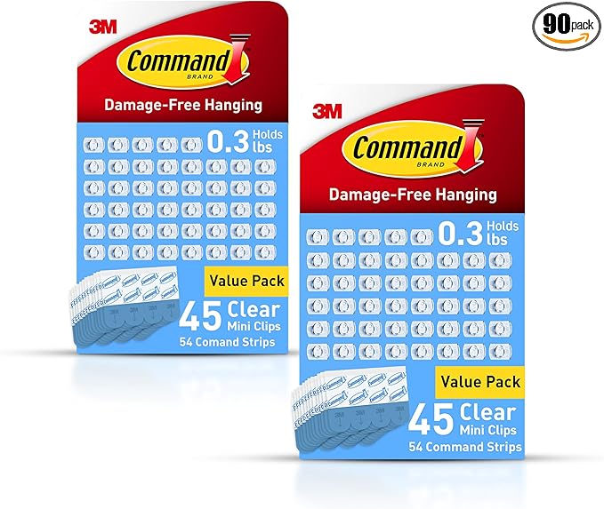 Command Indoor Mini Light Clips, Damage Free Hanging Christmas Lights, Mini by Unknown