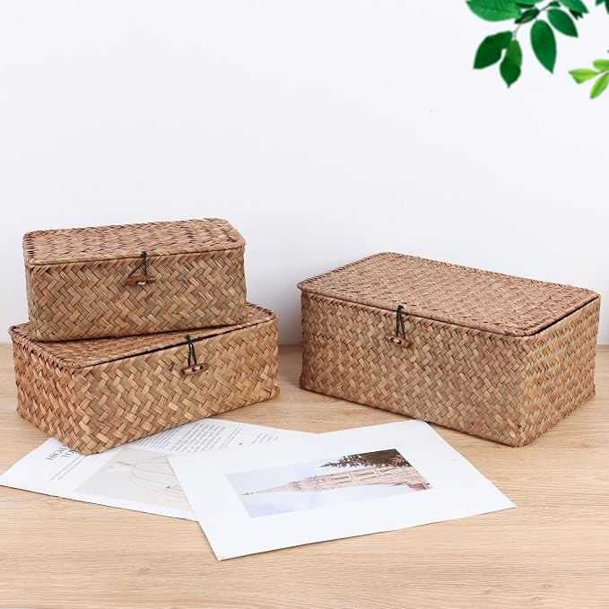 FEIALNDUO Wicker Shelf Baskets - Image 2