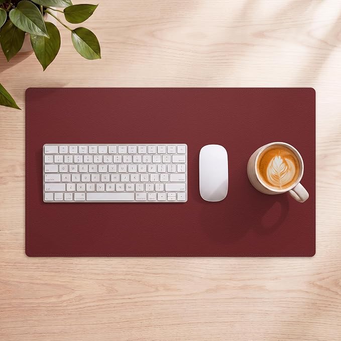 AFIING Cork Desk Mat, 35.4" x 17", Desk pad Protector | Dual-Sided Cork & PU - Image 11
