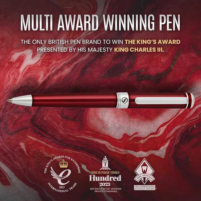 Scriveiner Deep Crimson Ballpoint Pen - Image 9