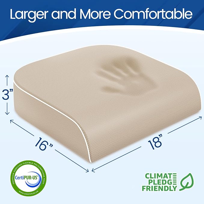 SweetSlubr Seat Cushion for Tailbone Pain Relief, Office Chair Cushion - Image 2