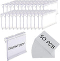 50pcs Labels for Storage Bins Plastic Label Clip, Basket Labels Clip On Wire by Noleja