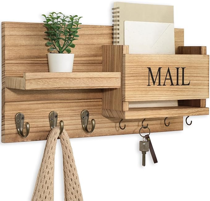 Lwenki Mail Organizer for Wall Mount – Key Holder by Lwenki