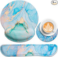 Mouse Pad Blue, 3-in-1 Mouse Pad by QOMOLAMA