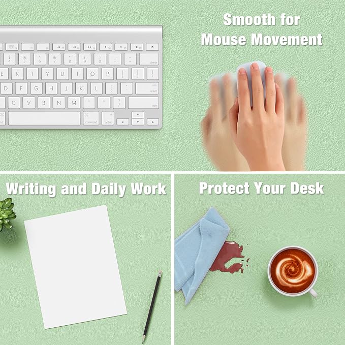 Hsurbtra Desk Pad, XL Extended Mouse Pad, Waterproof Desktop Blotter Protector - Image 4