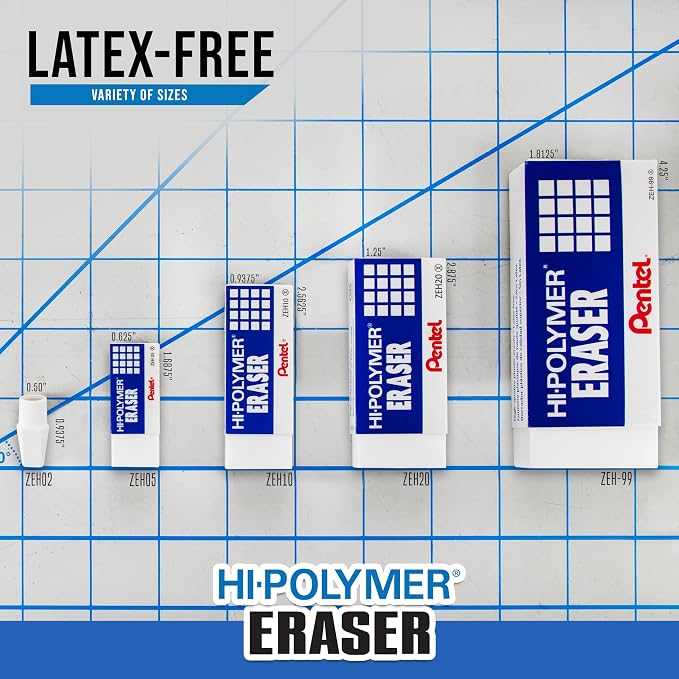 Pentel Hi-Polymer Block Eraser, 3 Pack - Image 6