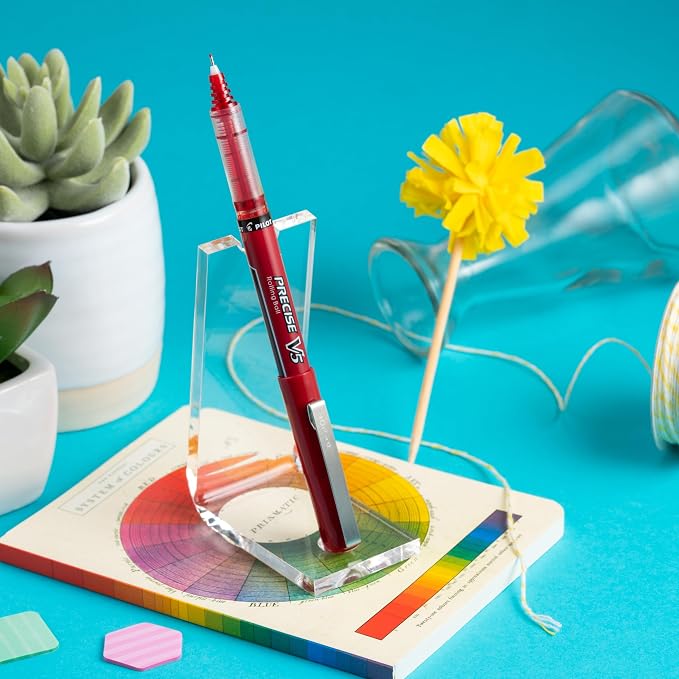 Pilot Precise V5 Stick Liquid Ink Rolling Ball Stick Pens, Extra Fine Point Red - Image 4