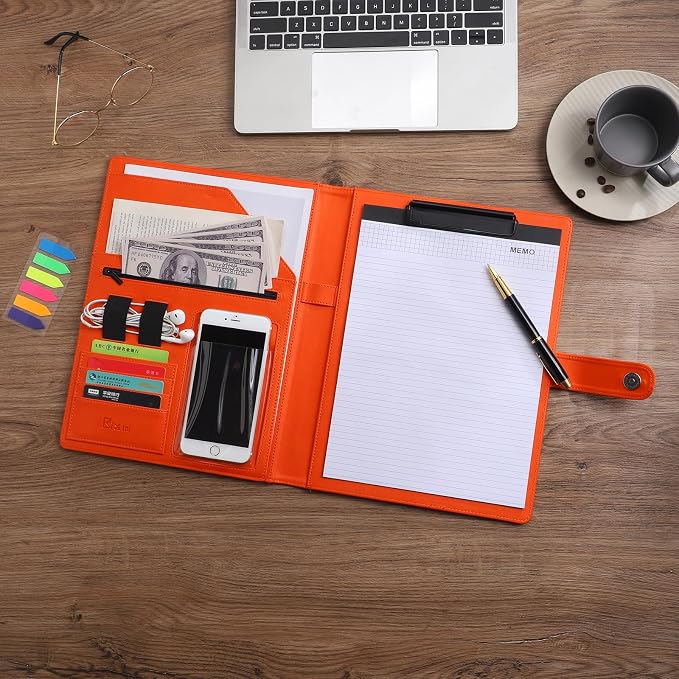 12.8 * 9.6 inch Portfolio Case Business Padfolio, Smart Phone is Usable in - Image 4