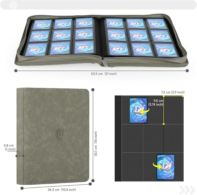 9 Pocket Card Binder, 360 Pockets Trading Card Binder, Double Sided Pocket - Image 3