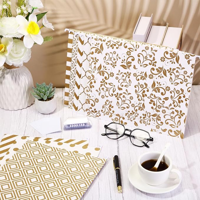 Estune 32 Pcs Decorative Hanging File Folders Letter Size Cabinet File Folders - Image 5