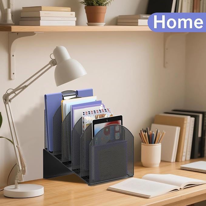File Organizer for Desk, 5-Section Mesh Mail Holder, mail organizer and folder - Image 8