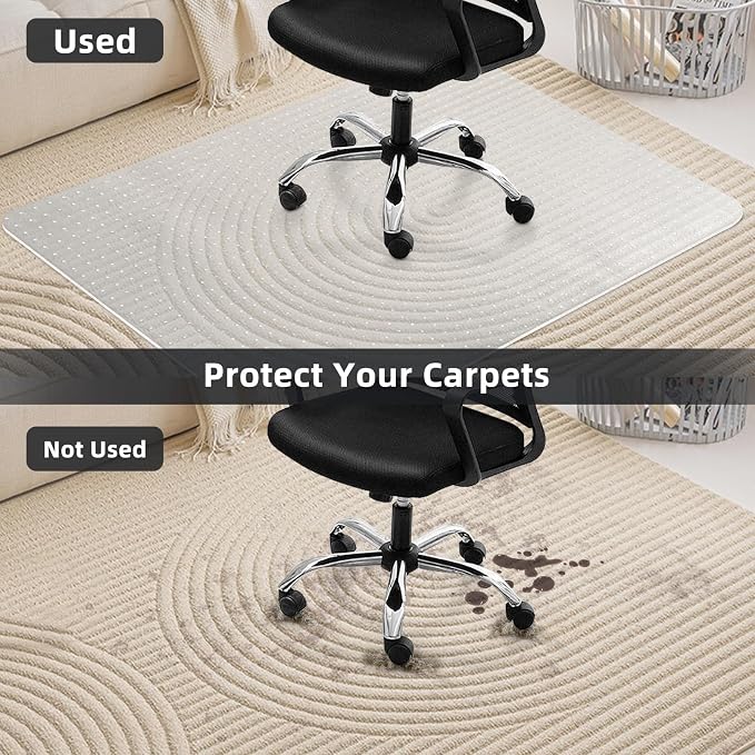 Office Chair Mat for Carpet Floor, Heavy Duty Desk Chair Mat for Low/No Pile - Image 4