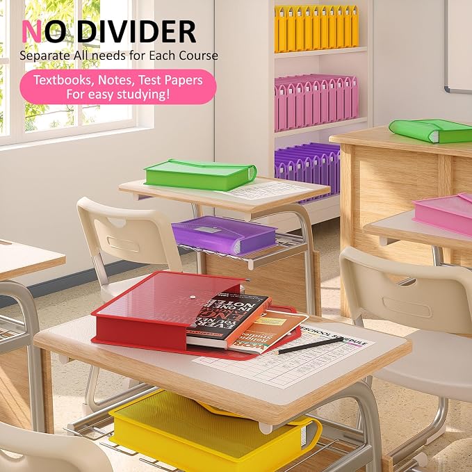 ThinkTex Plastic Expanding File Folders, Transparent Envelopes - Image 3