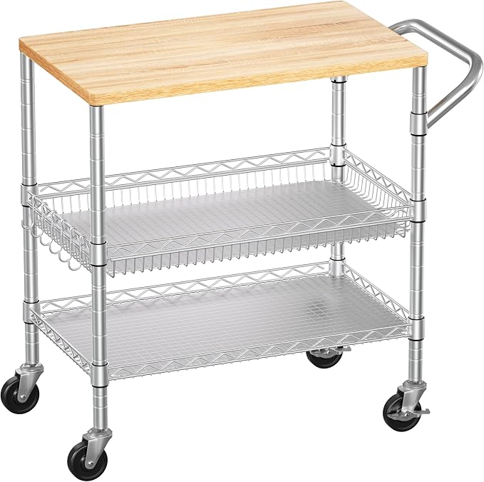 WDT 3 Tier Rolling Kitchen Carts by WDT