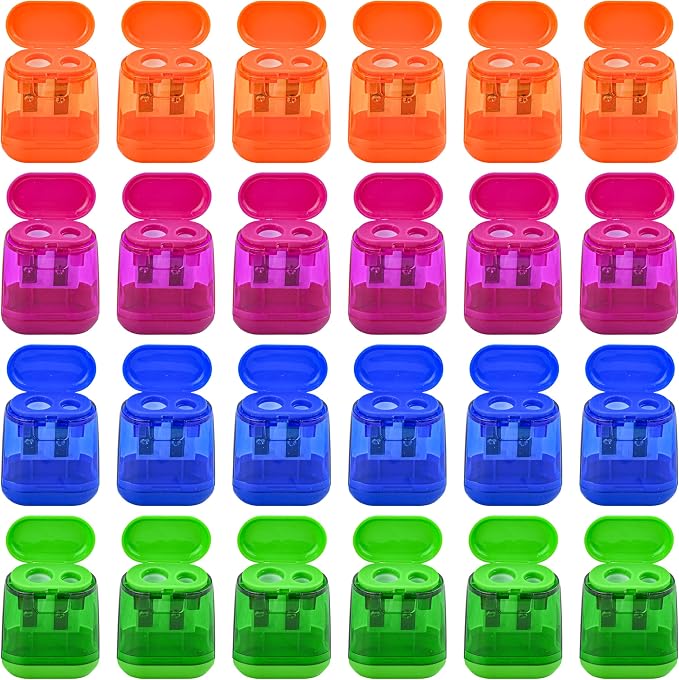 24Pcs Pencil Sharpener Manual by AUSTARK