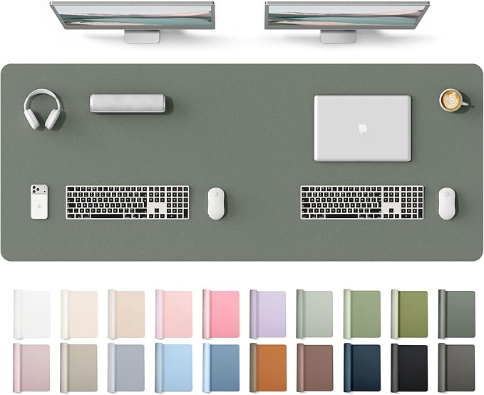 YSAGi Leather Desk Protector, Office Mat, Large Mouse Mat, Non-Slip PU Leather by YSAGi