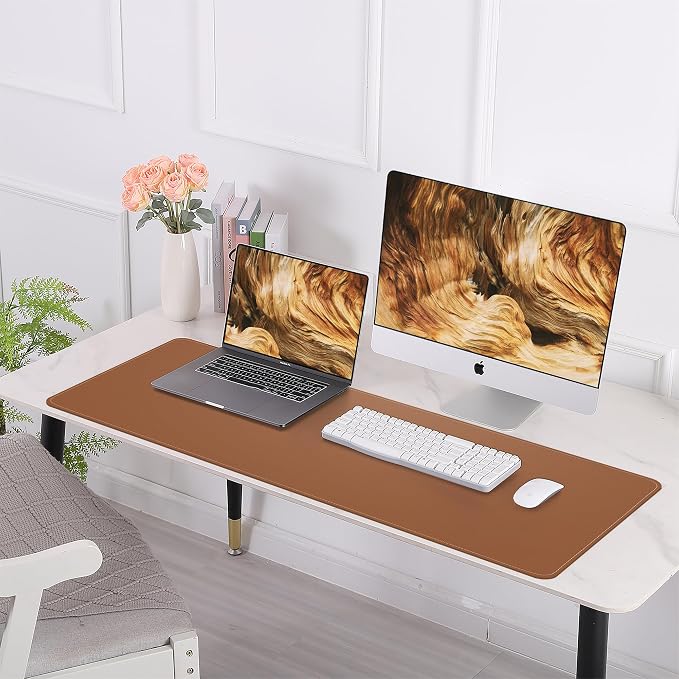 AFIING Leather Desk Pad Protector, Large Desk Mat - Image 8