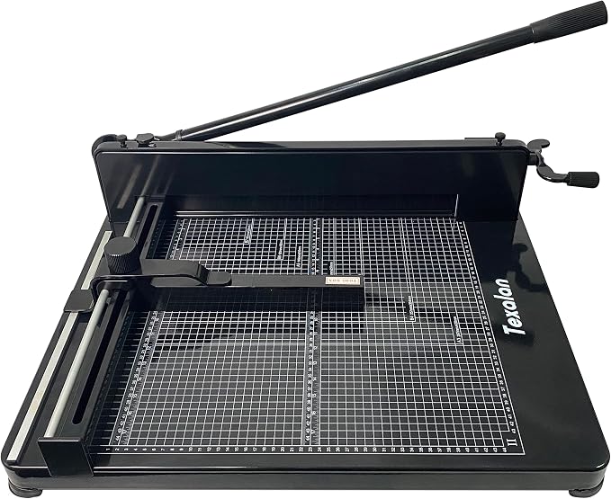 TEXALAN Heavy Duty Guillotine Paper Cutter Black 400 Sheets Stack Paper Trimmer - Image 3