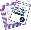 Essex Wares - 6 Pack, Dry Erase Pocket Document Protectors, Water-Resistant & by EssexWares