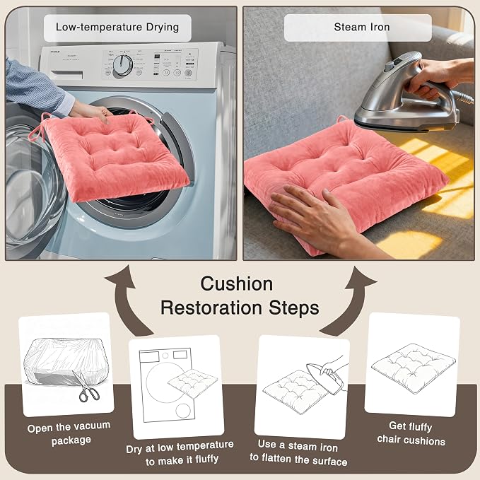 OVOV 1 Pack Chair Cushions for Dining Chairs Soft Seat Cushions for Kitchen - Image 7