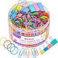 Paper Clips Binder Clips, Colored Office Clips Set by XILILAI