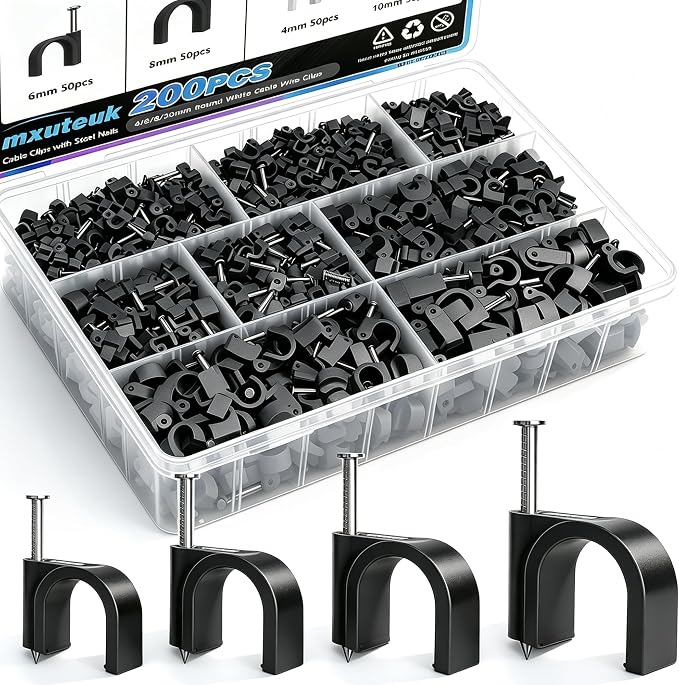 mxuteuk 200PCS Cable Clips by mxuteuk