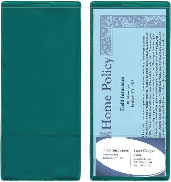 StoreSMART - Metallic Green Plastic Policy Holders - 100 Pack - INS30-MG-100 by StoreSMART