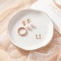Ceramic Jewelry Tray, Personalized Initial Jewelry Dish by GIVITASOT