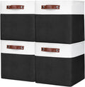 Bagnizer Collapsible Fabric Storage Cubes 11x11 Cube Storage Bins, 4 Pack by Bagnizer