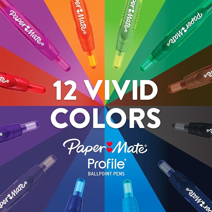 Paper Mate Profile Retractable Ballpoint Pens, Bold Point, Teacher Supplies - Image 7