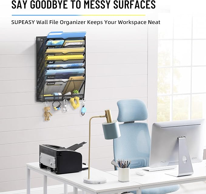 SUPEASY 8 Tier Wall File Organizer - Image 3