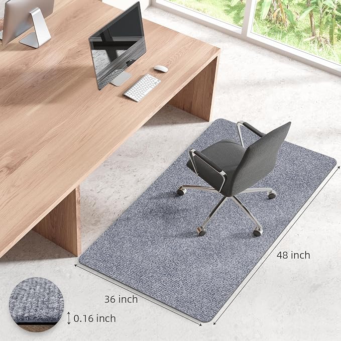 Office Chair Mat for Hardwood and Tile Floor, Anti-Slip Mat for Rolling Chair - Image 3