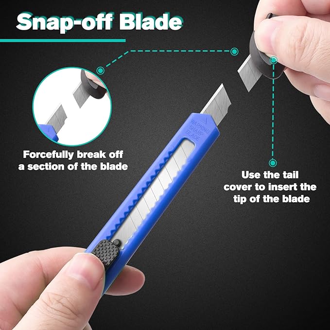 24 Pack Box Cutter Retractable, Utility Knife - Image 3