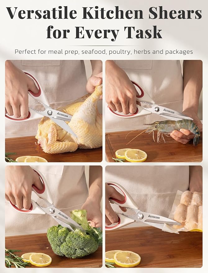 Astercook Kitchen Scissors 3 Pack, Heavy Duty All Purpose Kitchen Shears - Image 7