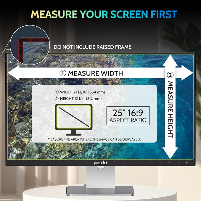 Peslv 25 Inch Privacy Screen for Computer Monitor 16:9 Aspect Ratio, Eye - Image 4