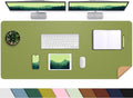 AFIING Leather Desk Pad Protector, Large Desk Mat by AFIING