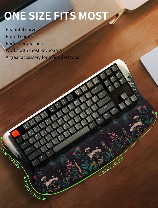 Ergonomic Wave Wrist Rest with Keyboard Stand, Cushioned Palm Rest, Comfortable - Image 5