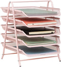 Mind Reader 5-Tier Paper Tray Organizer, Vertical Desktop File Storage Rack by MindReader