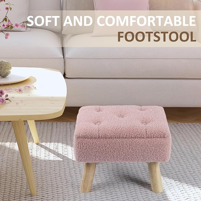 OGEMXU Storage Ottoman, Small Foot Stool Ottoman - Image 4
