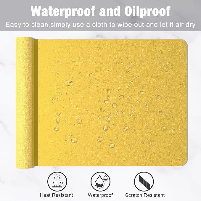 Hsurbtra Desk Pad, XL Extended Mouse Pad, Waterproof Desktop Blotter Protector - Image 5