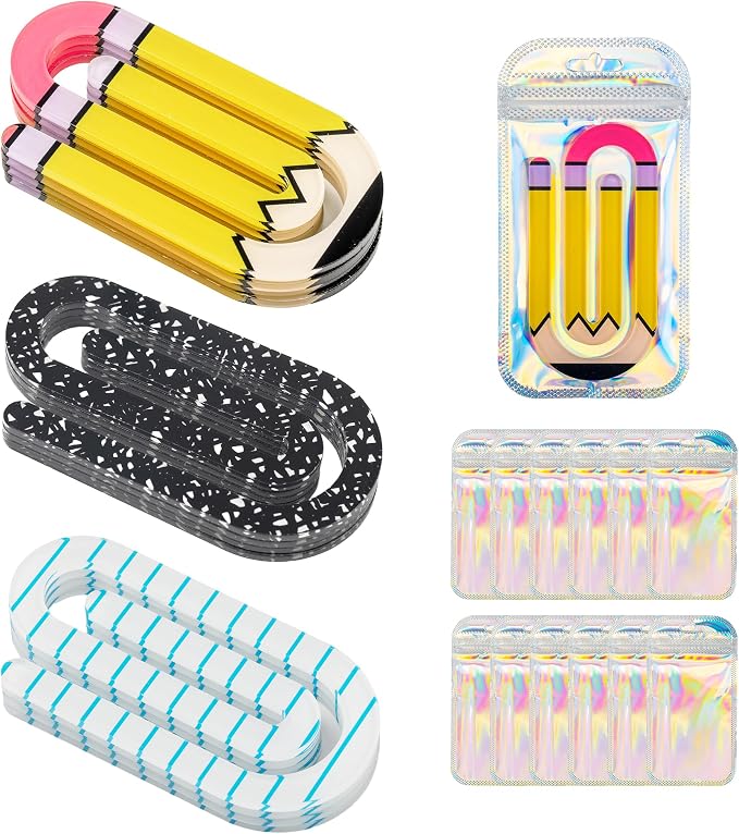 24 Pack Jumbo Acrylic Paper Clips by Sandure