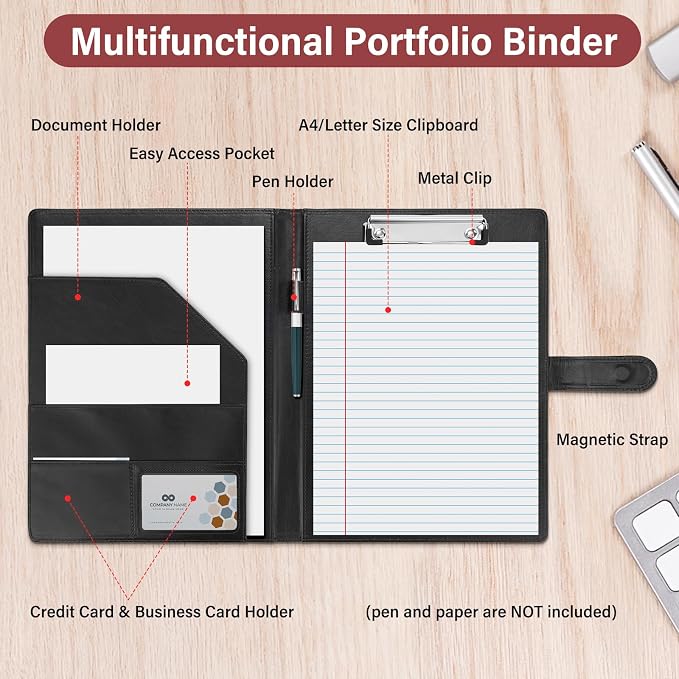 Professional Padfolio, business card holder and document storage - Image 3