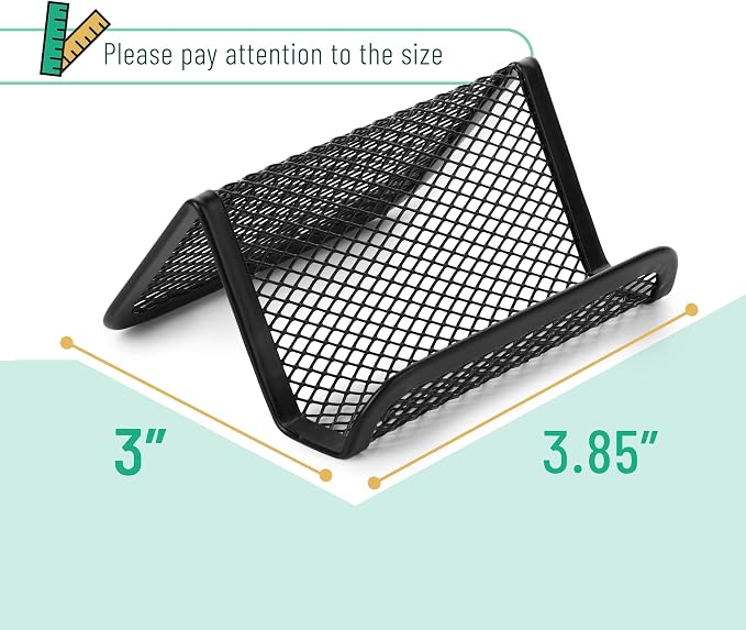 Mr. Pen- Metal Mesh Business Card Holders, 3 Pack, and Business Use, Flat and - Image 3