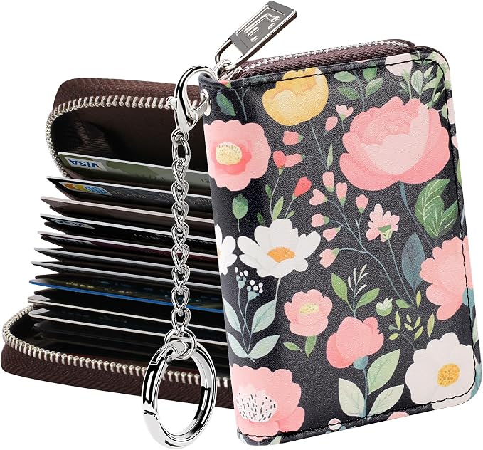FurArt Zipper Wallet Women, RFID Blocking Credit Card Wallet, Business Card by FurArt