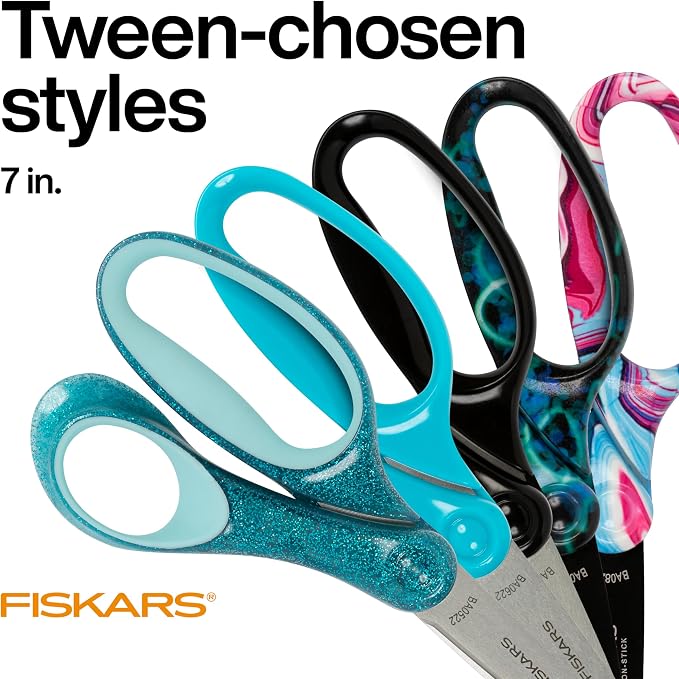 Fiskars 7" Student Scissors for Kids Ages 12-14, Scissors for School or Crafting - Image 5