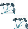 OwlGift Set of 2 Modern Ginkgo Leaves Design Napkin Holder, Metal Paper Napkin by Owlgift