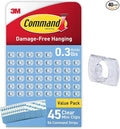 Command Clear Indoor Mini Light Clips Value Pack, 45 Clips, 54 Strips, by Unknown