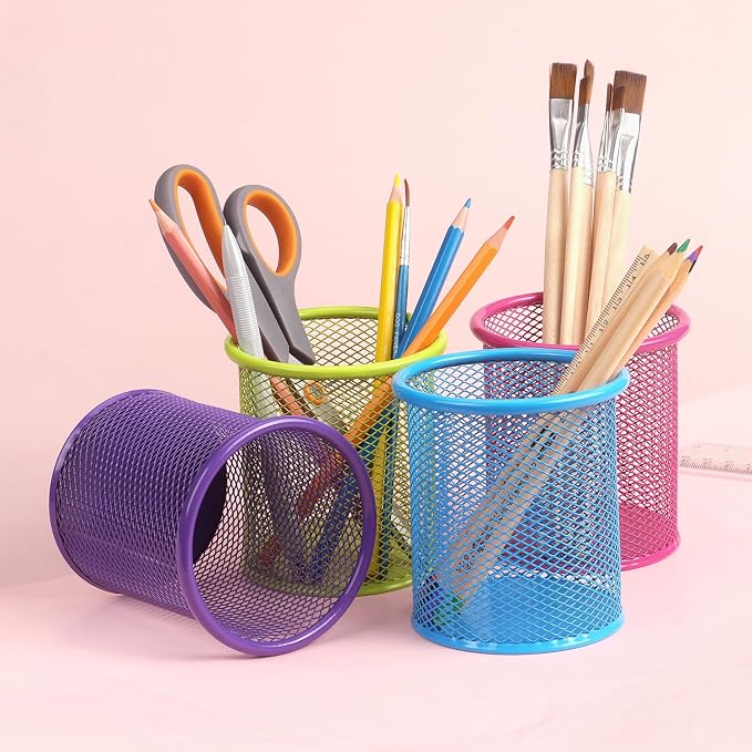 Tamaki Pen Holder Cup for Desk, Desk Organizer Wire Mesh Pencil Cup Holder for - Image 7