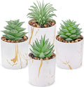 Der Rose Set of 4 Succulents Plants Artificial Mini Fake Succulents Plants by DerRose