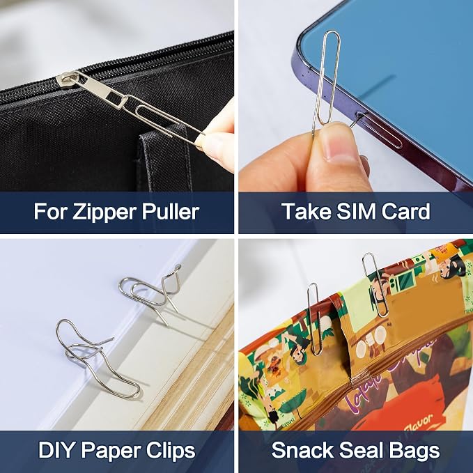 Deli Jumbo Paper Clips Nonskid, 300 Large Paper Clips, 3 Boxes of 100 Each - Image 6